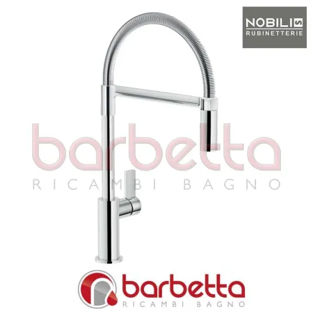 MISCELATORE LAVELLO CUCINA MOLLA ORIENTABILE CARTUCCIA Ø28 DOCCIA 2 GETTI FLAG CROMO NOBILI FL96300CR