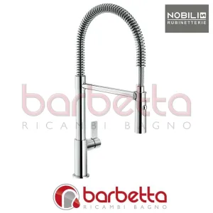 MISCELATORE MONOFORO LAVELLO Ø28 MOLLA ORIENTABILE CON ATTACCO MAGNETE DOCCIA 2 GETTI CROMO NOBILI FL96320/1CR