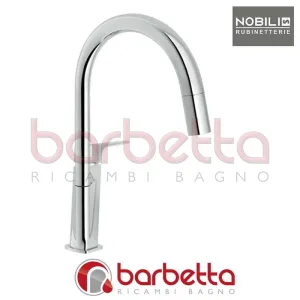 MISCELATORE MONOFORO LAVELLO CUCINA DOCCIA ESTRAIBILE SERIE ACQUAVIVA CROMO NOBILI VV103127CR