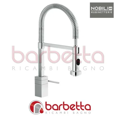 MISCELATORE LAVELLO DOCCIA 2 GETTI PULL DOWN NDW DISC RITORNO AUTOMATICO CUBE CROMO NOBILI CB00700/3CR