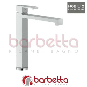 MISCELATORE MONOFORO LAVELLO CUCINA GIREVOLE SERIE MIA NICKEL SPAZZOLATO NOBILI MI102713IX