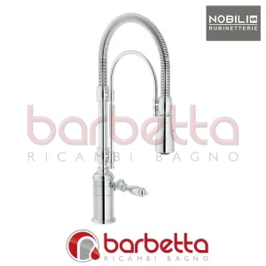 MISCELATORE LAVELLO CUCINA DOCCIA DOPPIO GETTO RITORNO AUTOMATICO CARTUCCIA ASSIALE BRONZATO NOBILI CH75300BR
