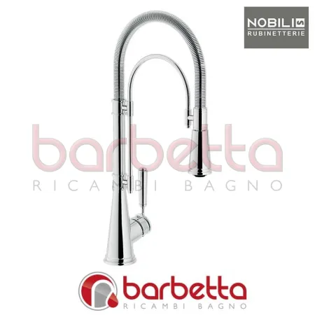 MISCELATORE LAVELLO CUCINA DOCCIA DOPPIO GETTO RITORNO AUTOMATICO CHARLIE BRONZATO NOBILI CH75500BR