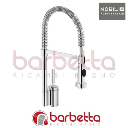 MISCELATORE LAVELLO DOCCIA 2 GETTI PULL DOWN BILLY RITORNO AUTOMATICO CROMO NOBILI OZ45300/3CR