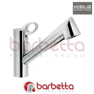 MISCELATORE MONOCOMANDO LAVELLO DOCCIA ESTRAIBILE OZ CROMO+SATINATO NOBILI OZ117CS