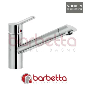 MISCELATORE MONOCOMANDO LAVELLO CANNA C ANELLO OZ LEVA T2 MINIMALISTA CROMO NOBILI OZ113/1T2CR