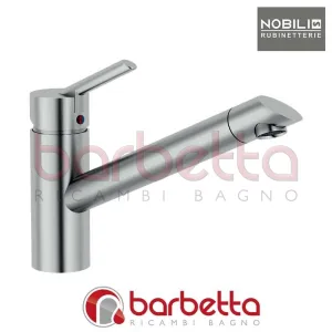 MISCELATORE MONOCOMANDO LAVELLO CANNA C ANELLO OZ ACCIAIO INOX NOBILI OZ113/1IP