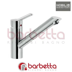 MISCELATORE MONOCOMANDO LAVELLO DOCCIA ESTRAIBILE MONOGETTO OZ LEVA T2 CROMO NOBILI OZ117/8T2CR