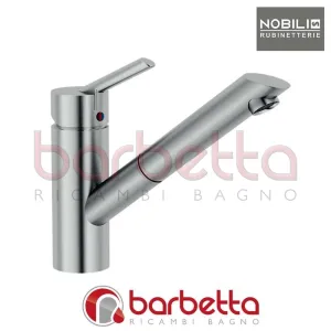MISCELATORE MONOCOMANDO LAVELLO DOCCIA ESTRAIBILE MONOGETTO OZ ACCIAIO INOX NOBILI OZ117/8IP