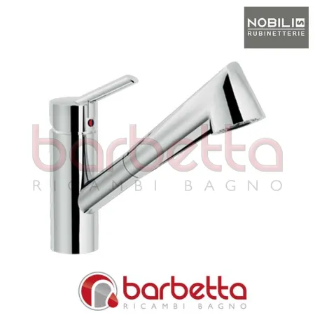 MISCELATORE MONOCOMANDO LAVELLO DOCCIA ESTRAIBILE OZ LEVA T2 MINIMALISTA CROMO NOBILI OZ117/T2CR