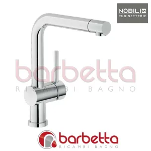 MISCELATORE MONOFORO LAVELLO CANNA 90° BOCCHETTA DIRITTA OZ LEVA T5 CROMO NOBILI OZ913/3T5CR