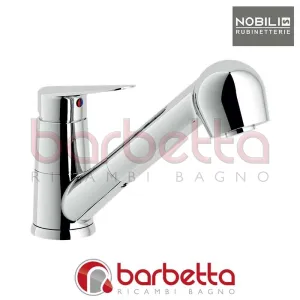 MISCELATORE LAVELLO CUCINA DOCCIA ESTRAIBILE CARTUCCIA Ø35 SERIE BLUES CROMO NOBILI BS101127CR