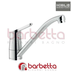 MISCELATORE MONOCOMANDO LAVELLO CUCINA CONICO CANNA GIREVOLE LEVA T7 INCLINATA SERIE NEW ROAD CROMO NOBILI RD00123/1T7CR