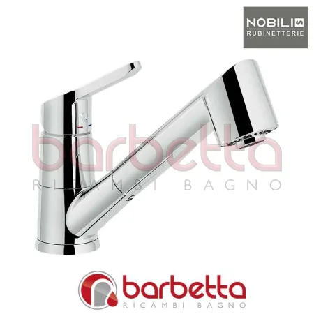 MISCELATORE LAVELLO DOCCIA ESTRAIBILE ECONOMICO DOCCETTA NAIF LEVA T7 SERIE NEW ROAD CROMO NOBILI RD00127/1T7CR