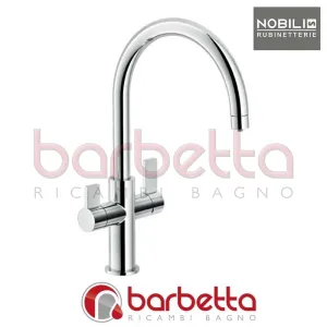 MISCELATORE LAVELLO CUCINA BICOMANDO CANNA OMBRELLO ACQUA FILTRATA CROMO NOBILI FL96824/3VCR