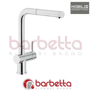 MISCELATORE MONOCOMANDO BASSA PRESSIONE LAVELLO CUCINA DOCCIA ESTRAIBILE LIVE CROMO NOBILI BPLV117/1CR
