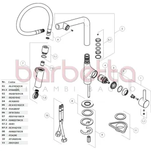 RICAMBIO CANNA LAMP CROMO NOBILI RCA163/102CR