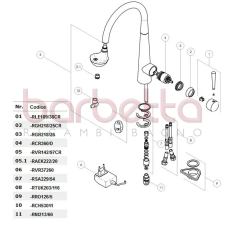 RICAMBIO ALIMENTATORE NOBILI RVR37260