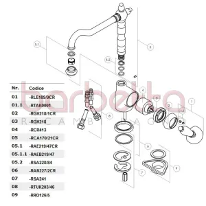 RICAMBIO ANELLO DI BASE CROMO NOBILI RAN227/2CR