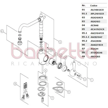 RICAMBIO PLACCHETTA DIAM. 15 SERIE OVETTO CROMO NOBILI RPL210/12CR