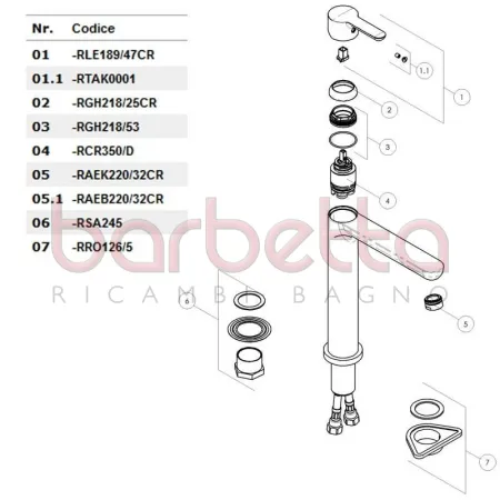 RICAMBIO GHIERA FISSAGGIO OTTONE DIAM. 35 NOBILI RGH218/53