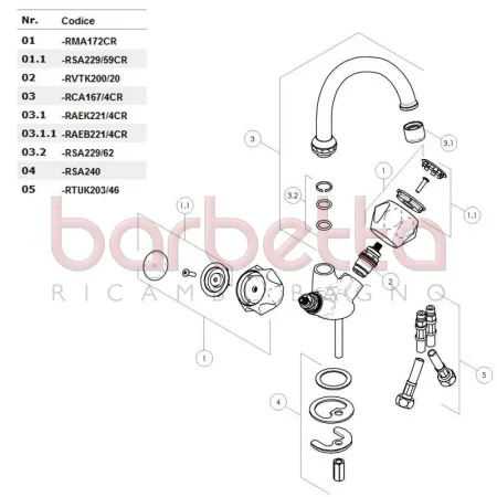 RICAMBIO SACCHETTINO MANIGLIA ZETA NOBILI RSA229/59CR