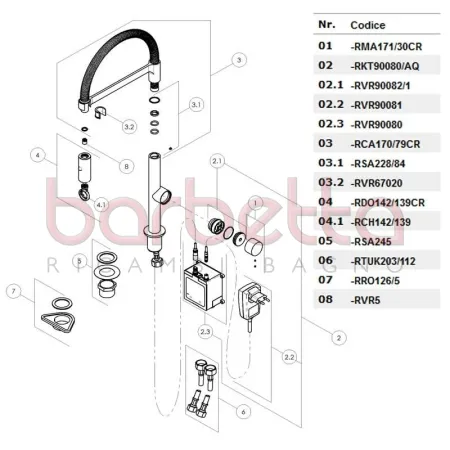 RICAMBIO COPPIA TUBI FLEX CM.35 NEUTRO CALOTTA F.1/2x3/8 NOBILI RTUK203/112