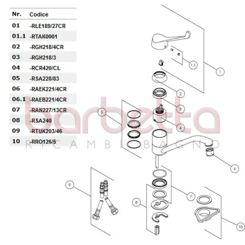 RICAMBIO CARTUCCIA DIAM. 40 CON FONDO LEVA CLINICA NOBILI RCR420/CL