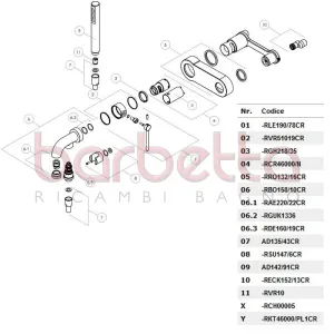 RICAMBIO BOCCA GRUPPO VASCA PLUS CROMO NOBILI RBO158/10CR
