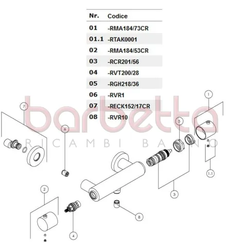 RICAMBIO VITONE DISCO CERAMICO NOBILI RVT200/28
