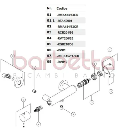 RICAMBIO VITONE DISCO CERAMICO NOBILI RVT200/28
