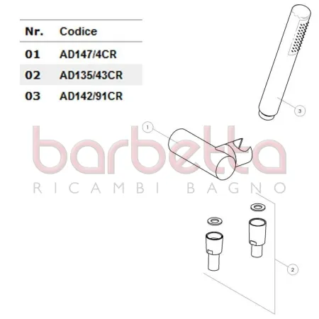 SUPPORTO SNODATO SINTESI CROMO NOBILI D147/4CR