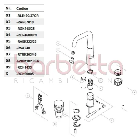 PILETTA PUSH 1"1/4 CROMO NOBILI AV00110/10CR