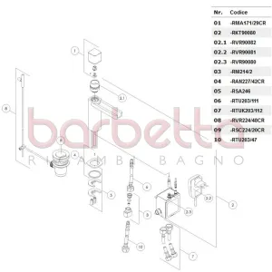 RICAMBIO TUBO FLEX NEUTRO MOK M10X1 MM.200 CALOTTA G1/2" FGI - SPX - DN6 NOBILI RTU203/47