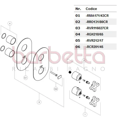 RICAMBIO GHIERA RIDUZIONE NOBILI RGH218/65