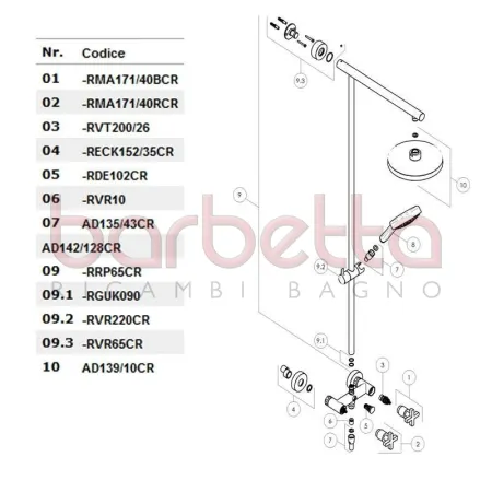RICAMBIO SCORSOIO ABS DIAM.20 CROMO NOBILI RVR220CR