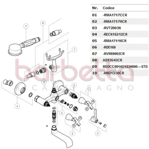 RICAMBIO KIT COPPIA ECCENTRICI CROMO NOBILI RECK152/12CR