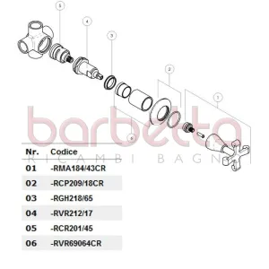 RICAMBIO CAPPUCCIO, ADATTATORE PER DEVIATORE INCASSO CARLOS PRIMERO CROMO NOBILI RVR69064CR