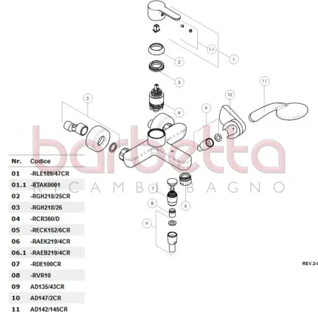 RICAMBIO NR. 5 AERATORI M 28x1 CROMO NOBILI RAEK219/4CR