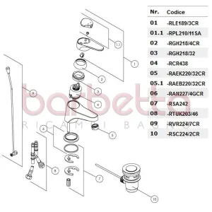 RICAMBIO ANELLO DI BASE CROMO NOBILI RAN227/4GCR