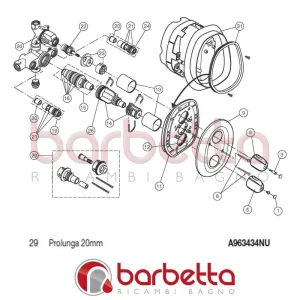PROLUNGA 20 MM CERATHERM 100 IDEAL STANDARD A963434NU