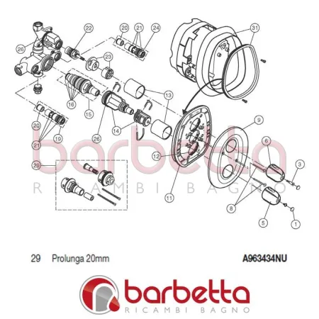 PROLUNGA 20 MM CERATHERM 100 IDEAL STANDARD A963434NU