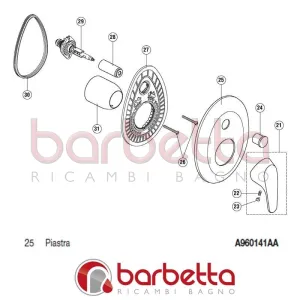 PIASTRA CERASPRINT NEW IDEAL STANDARD A960141AA