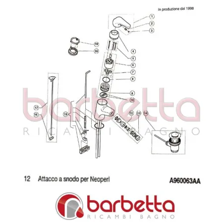 SNODO NEOPERL PER CERASPRINT IDEAL STANDARD A960063AA