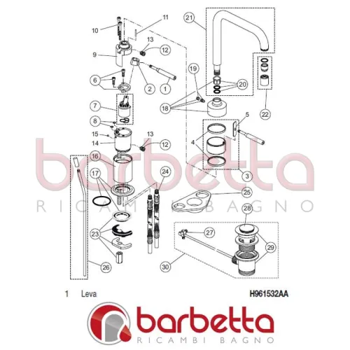 LEVA IQ IDEAL STANDARD H961532AA