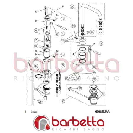 LEVA IQ IDEAL STANDARD H961532AA