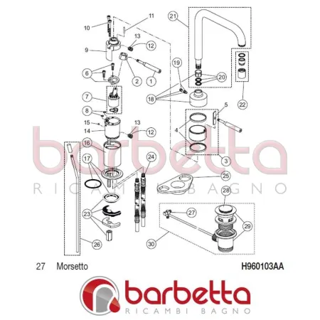 MORSETTO IQ IDEAL STANDARD H960103AA