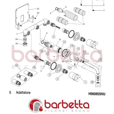 ADATTATORE IQ IDEAL STANDARD H960855NU