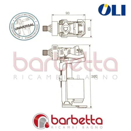 RUBINETTO GALLEGGIANTE UNIVERSALE UNIC OLIVER 021203