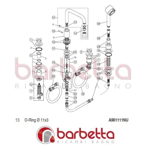 O-RING 11X3 IQ IDEAL STANDARD A961111NU